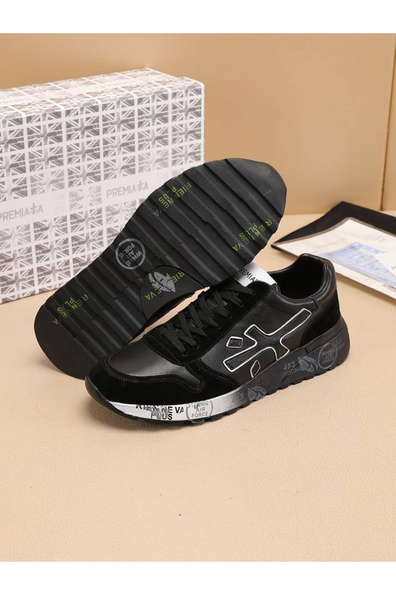 Premiata Комбинированные кроссовки Mick - Black