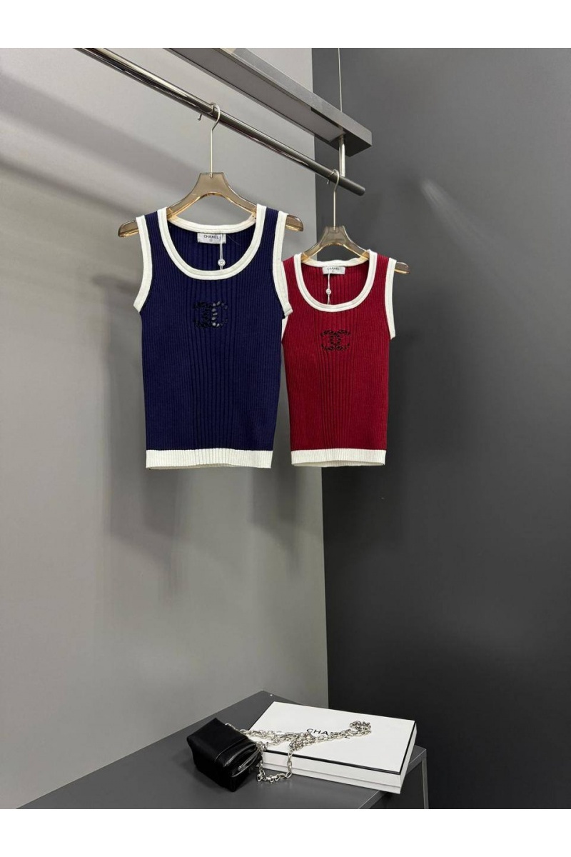 Chаnеl Женская майка premium - Navy