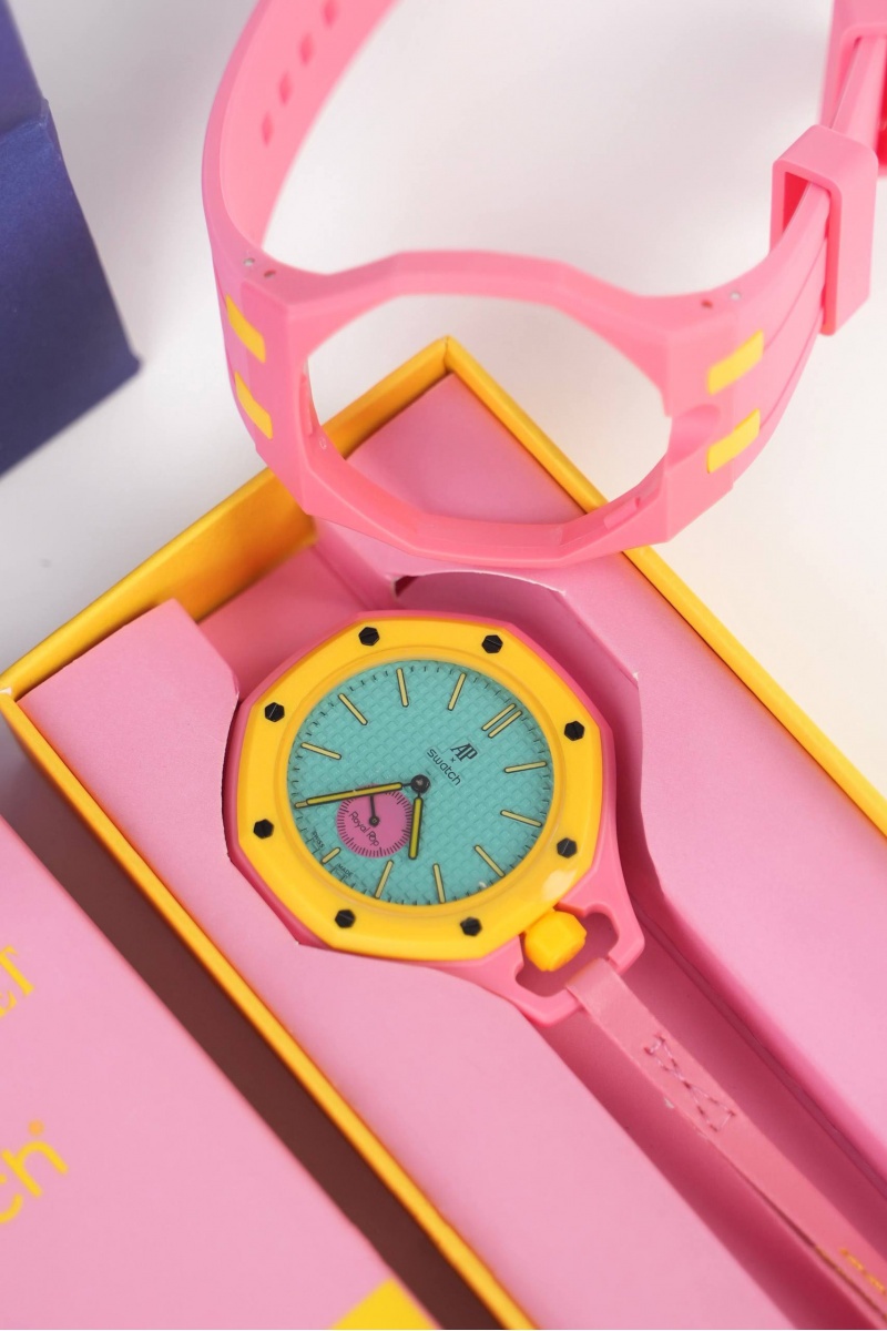 Designer Clothing Часы Audemars Piguet x Swatch "Royal Pop" Otg Roz premium