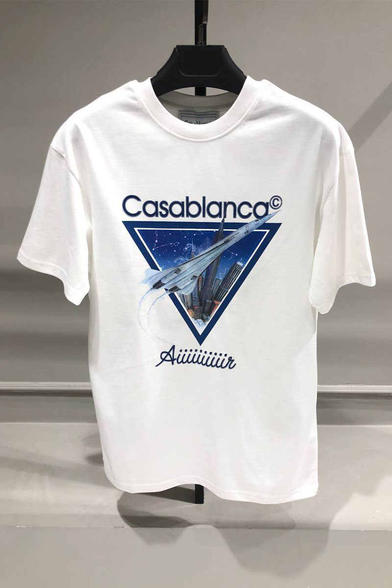 Casablanca Белая футболка Aiiiiiir logo-print