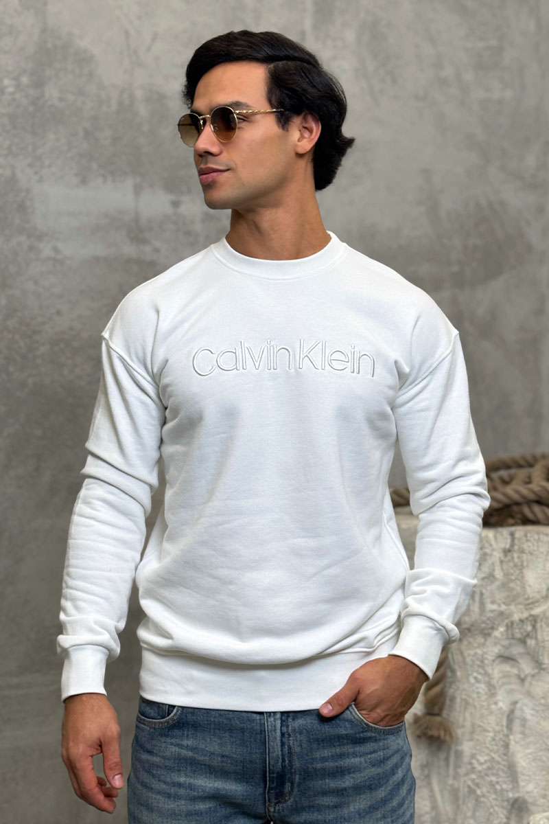 Calvin Klein Свитшот белого цвета embroidered-logo
