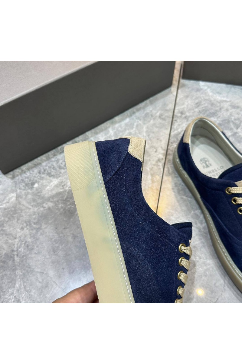 Brunеllо Сuсinеlli Замшевые кеды Sail low-top - Blue