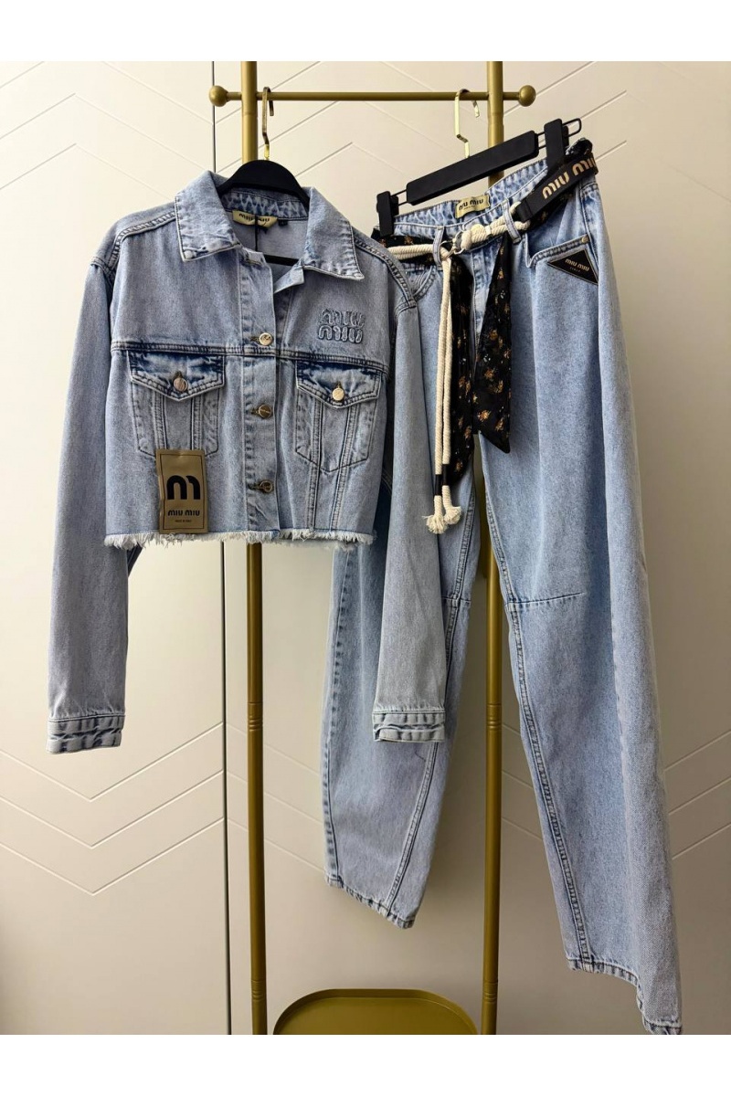 MIU MIU Женская джинсовая куртка premium