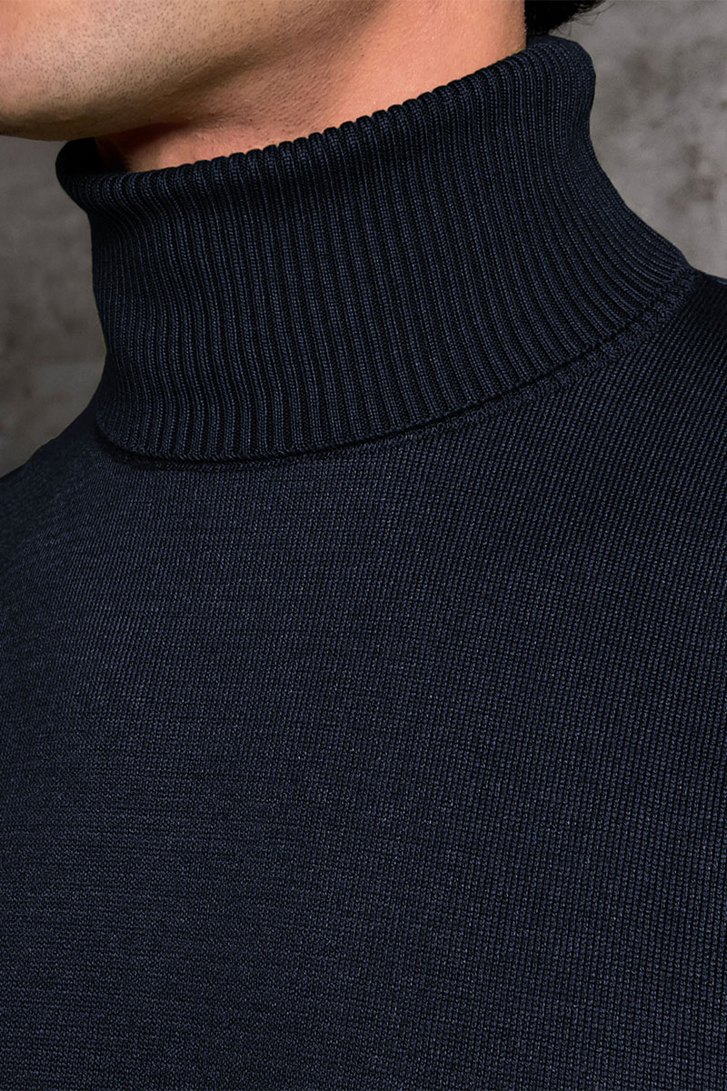 Stone Island Водолазка тёмно-синего цвета compass-patch