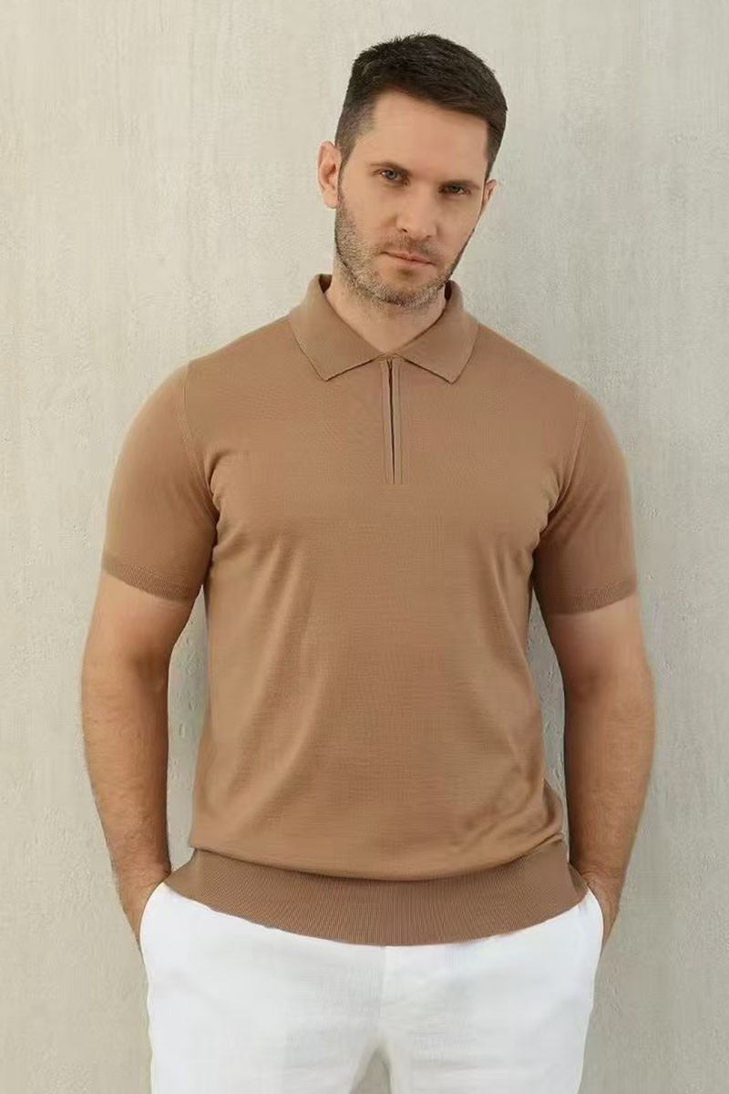 Loro Piana Мужское коричневое поло premium