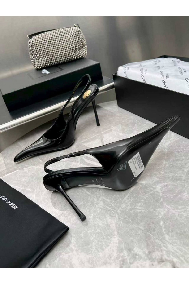 Yves Saint Laurent Женские кожаные туфли на каблуке premium