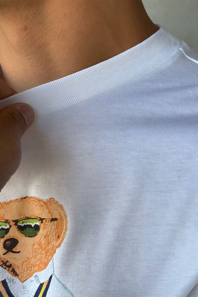 Polo Ralph Lauren Мужская белая футболка "Bear"