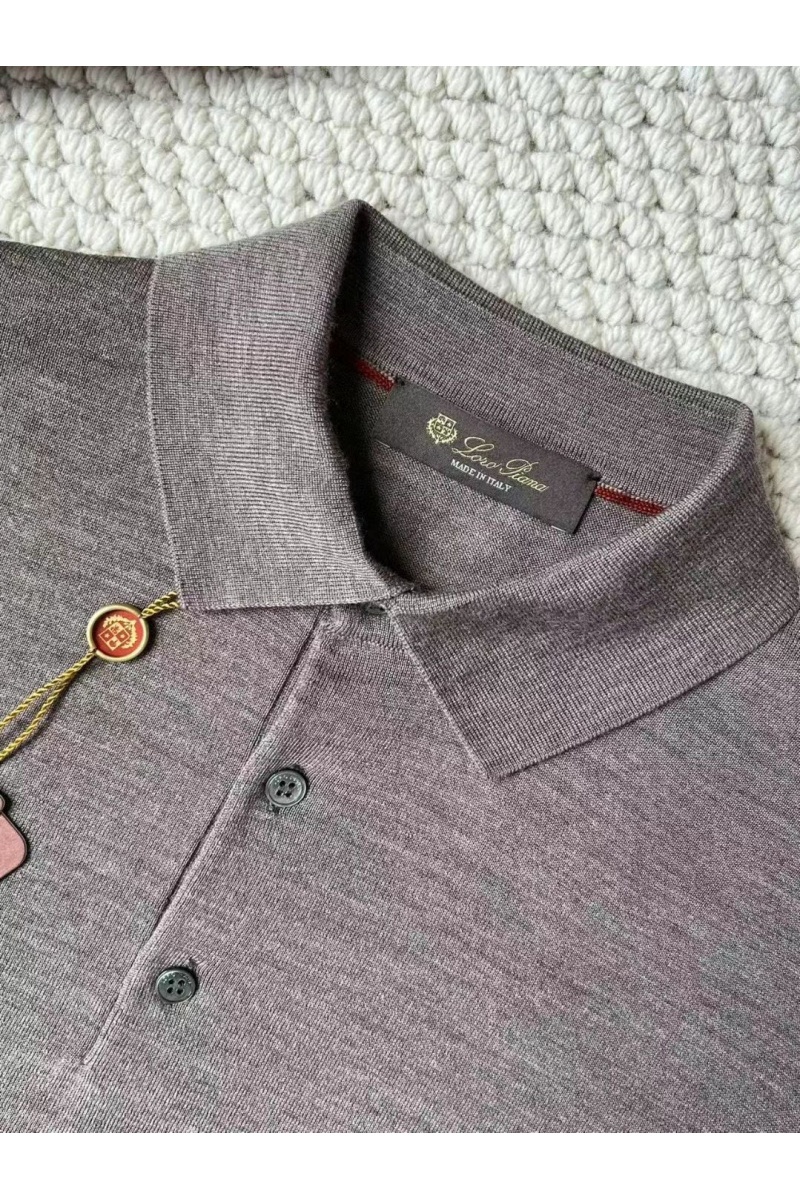 Loro Piana Поло с длинным рукавом Premium - Gray Coffee