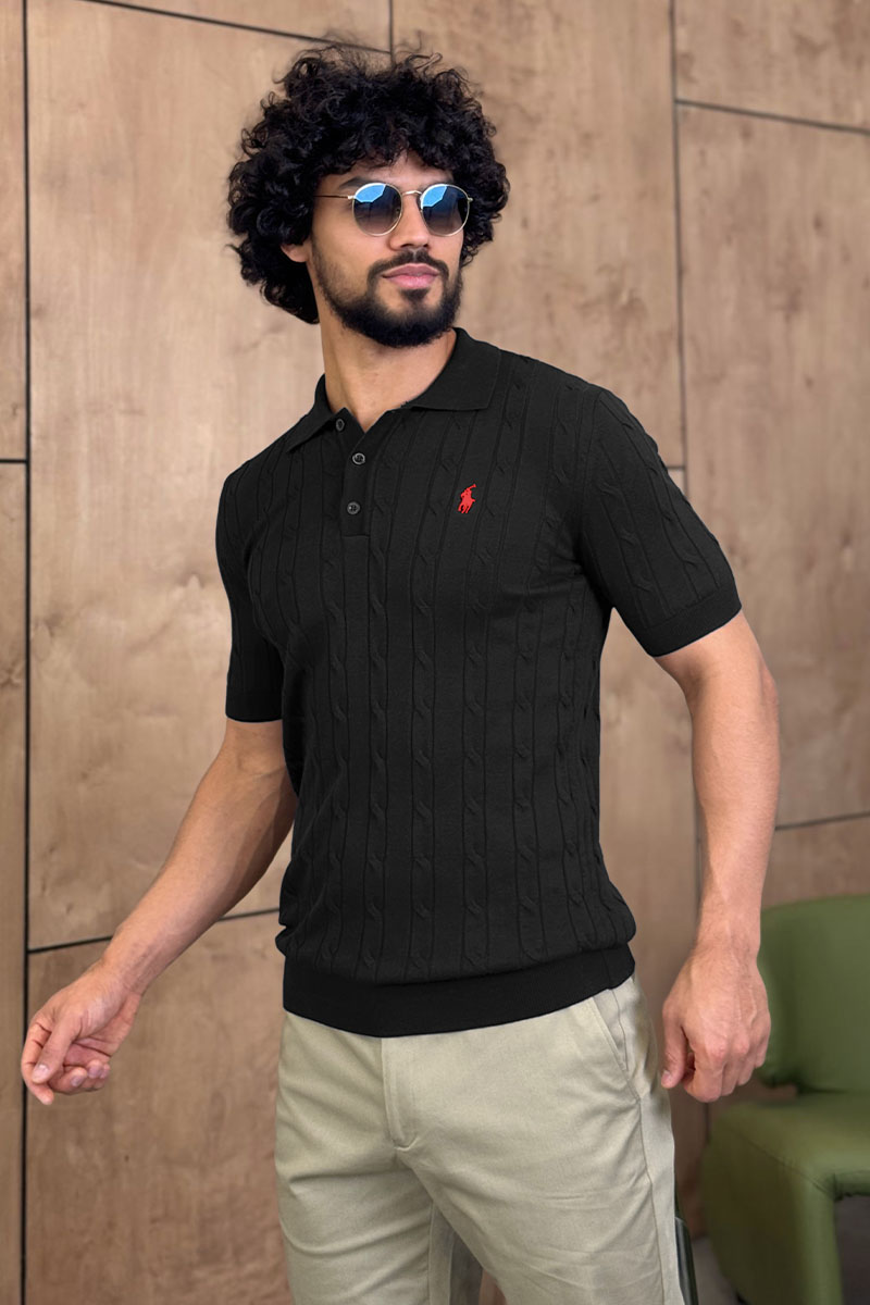Polo Ralph Lauren Мужское чёрное поло 
