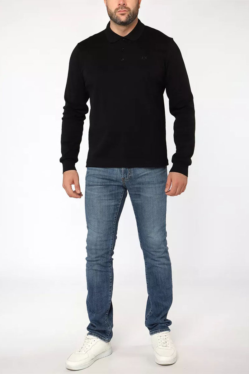 Emporio Armani EA7 Поло с длинным рукавом logo-embroidered