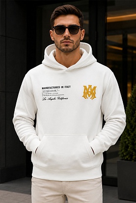 Худи белого цвета Military Specs Stencil