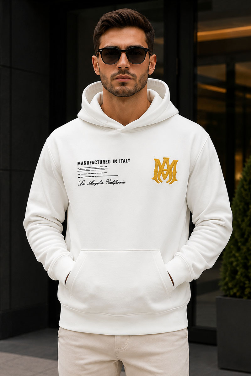 Amiri Худи белого цвета Military Specs Stencil