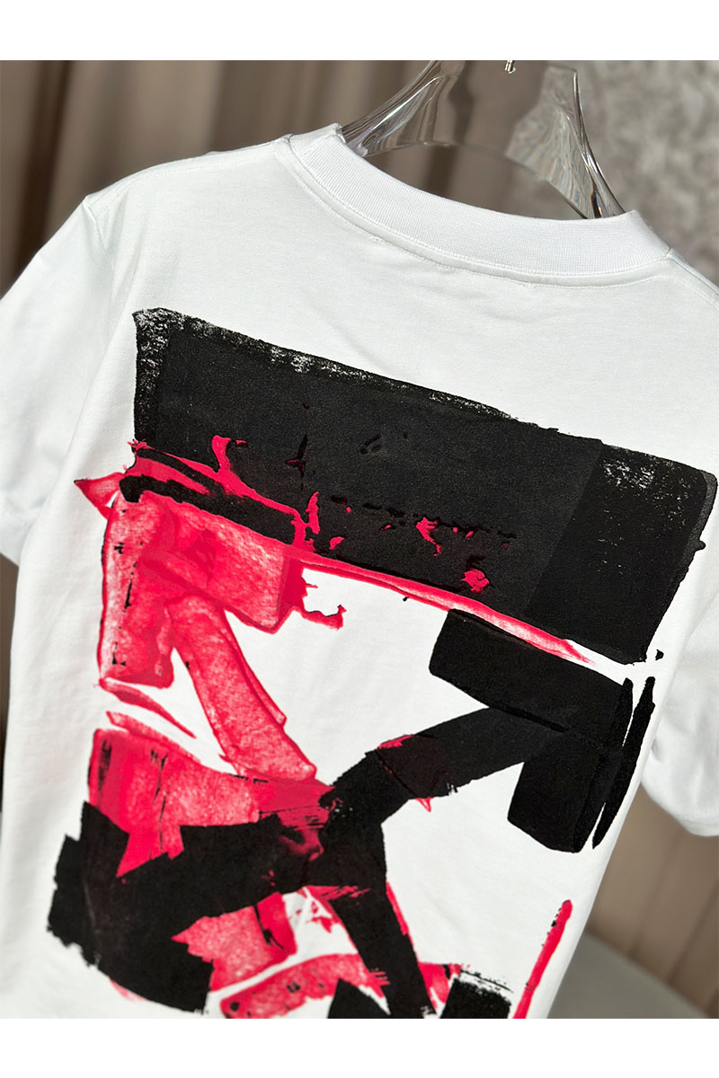 Off-White Белая оверсайз футболка Acrylic Arrow
