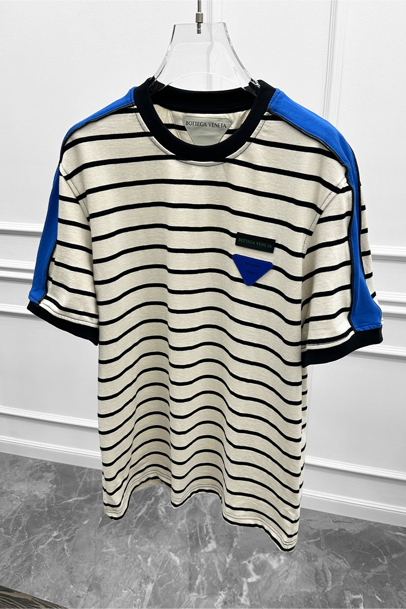 BV Оверсайз футболка - Beige / Blue