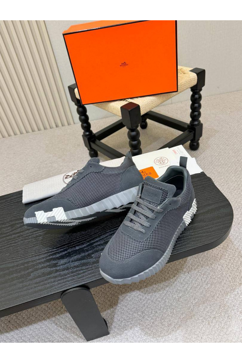 Hermes Мужские серые кроссовки Bouncing