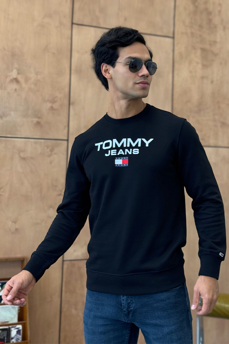 Tommy Hilfiger Чёрный свитшот logo-print 