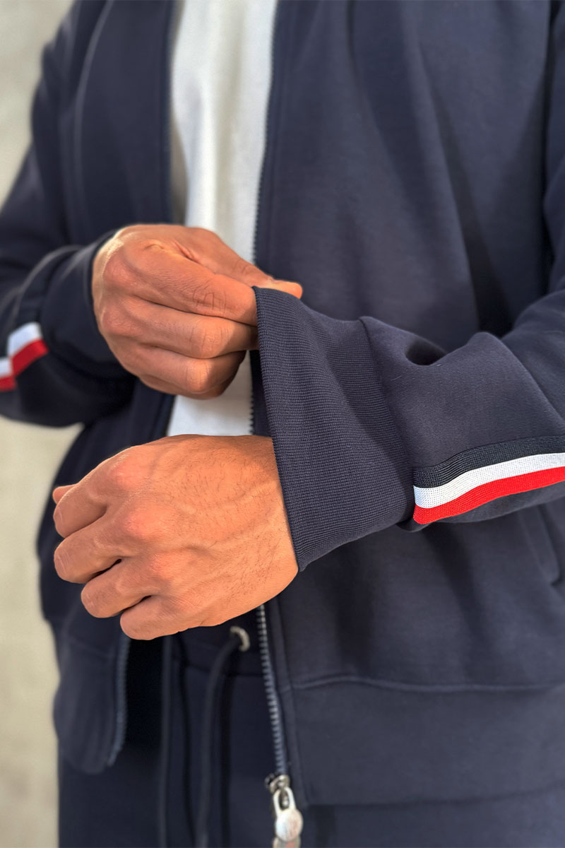 Moncler Тёмно-синий спортивный костюм logo-patch