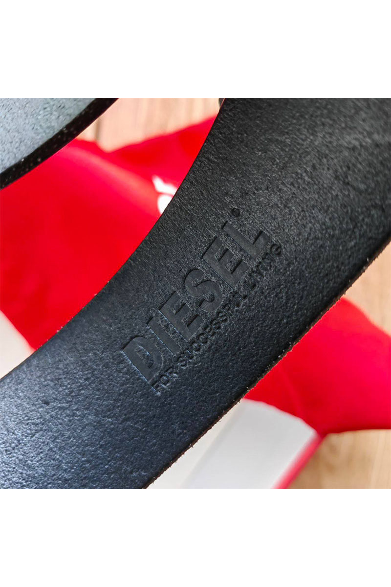 Diesel Кожаный ремень D-buckle (ширина 4 см)