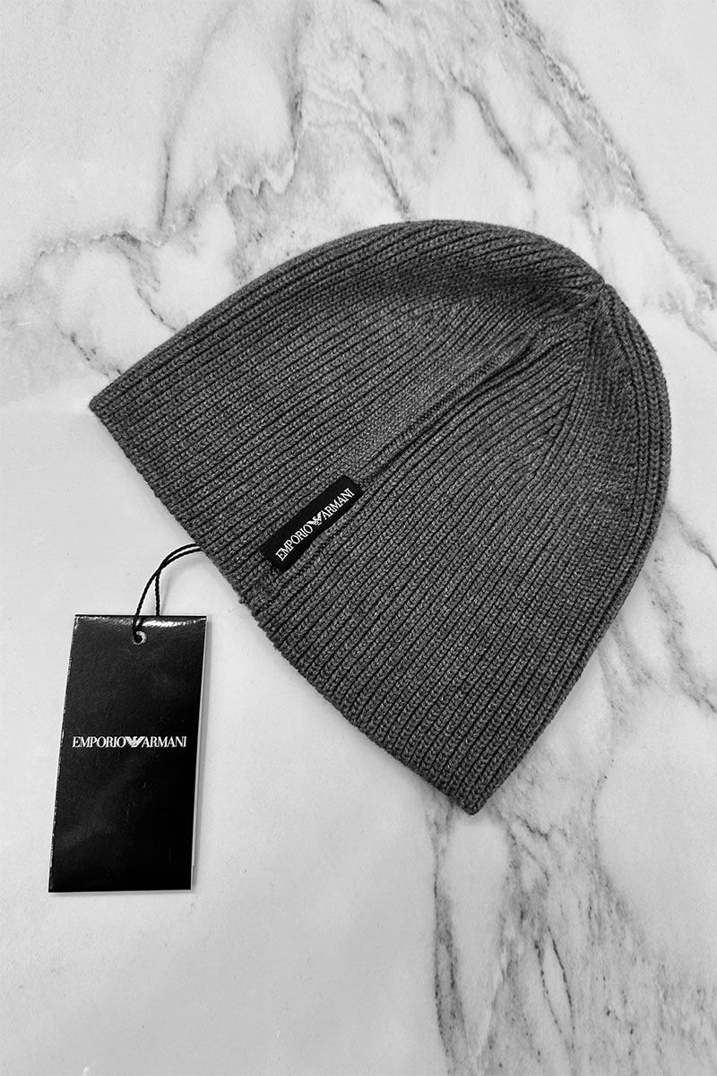 Emporio Armani EA7 Мужская серая шапка