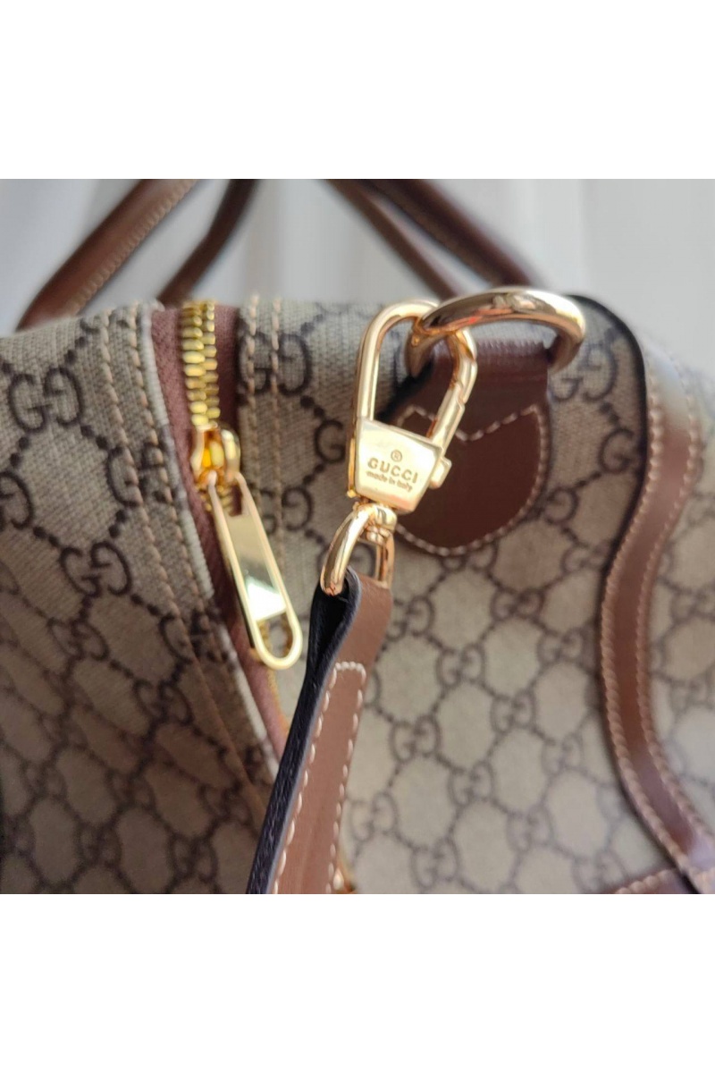 Gucci Дорожная сумка Interlocking G Duffle Bag in Beige 40x25 см