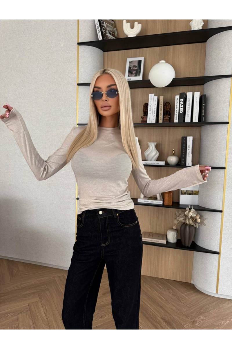 Loro Piana Женский базовый лонгслив Premium - Beige