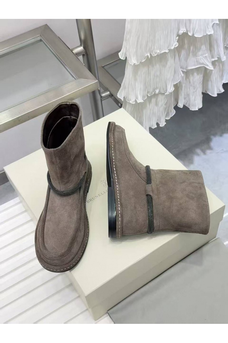 Brunеllо Сuсinеlli Женские замшевые сапоги premium - Beige