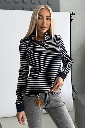 Женское поло с длинным рукавом premium