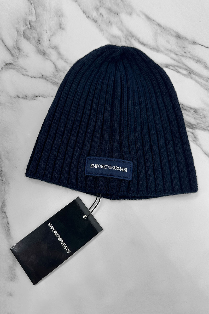Emporio Armani EA7 Мужская тёмно-синяя шапка