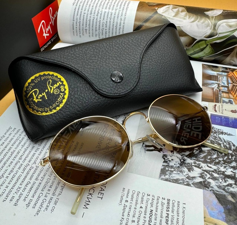 Ray-Ban Солнцезащитные очки Oval Metal - Brown