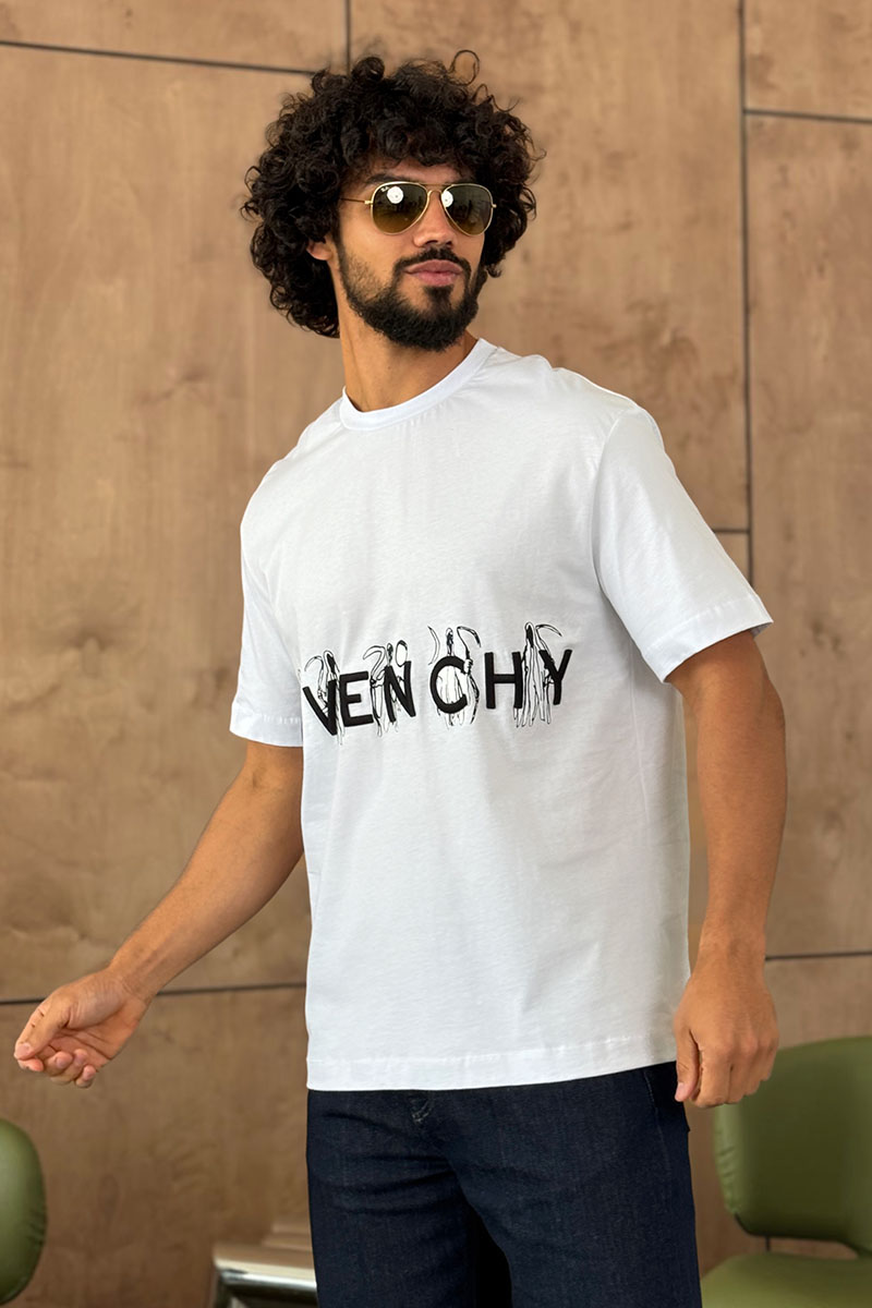 Givenchy Белая оверсайз футболка embossed logo