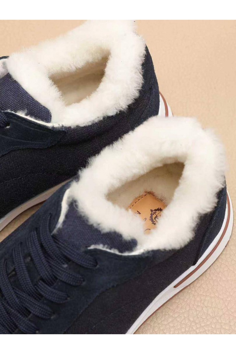 Loro Piana Кроссовки с мехом Week End Walk Evo 