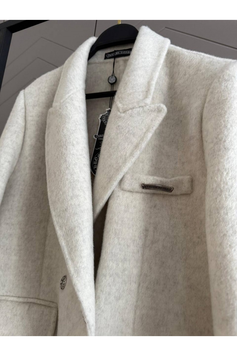 Chrome Hearts Женское шерстяное пальто пиджак Premium - White