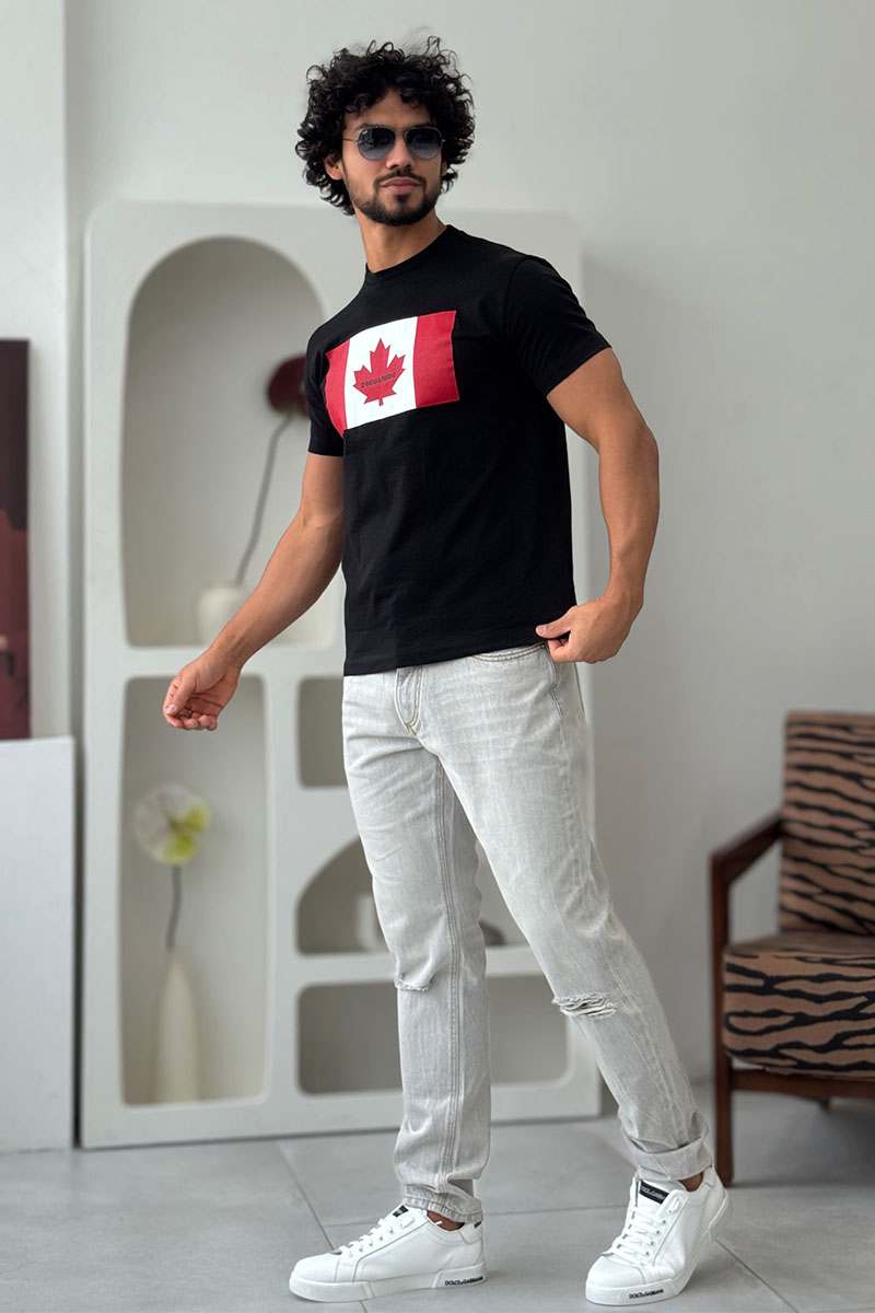 Dsquared2 Футболка тёмно-синего цвета Flag of Canada