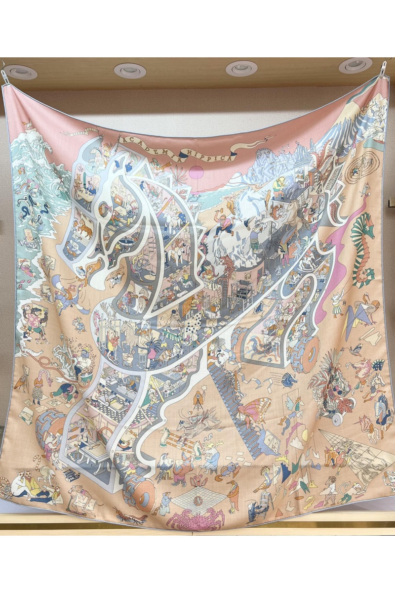 Hermes Платок Academia Hippica premium 140x140 см