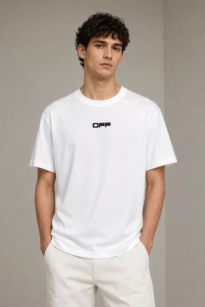 Off-White Белая оверсайз футболка "Cabin Baggage"