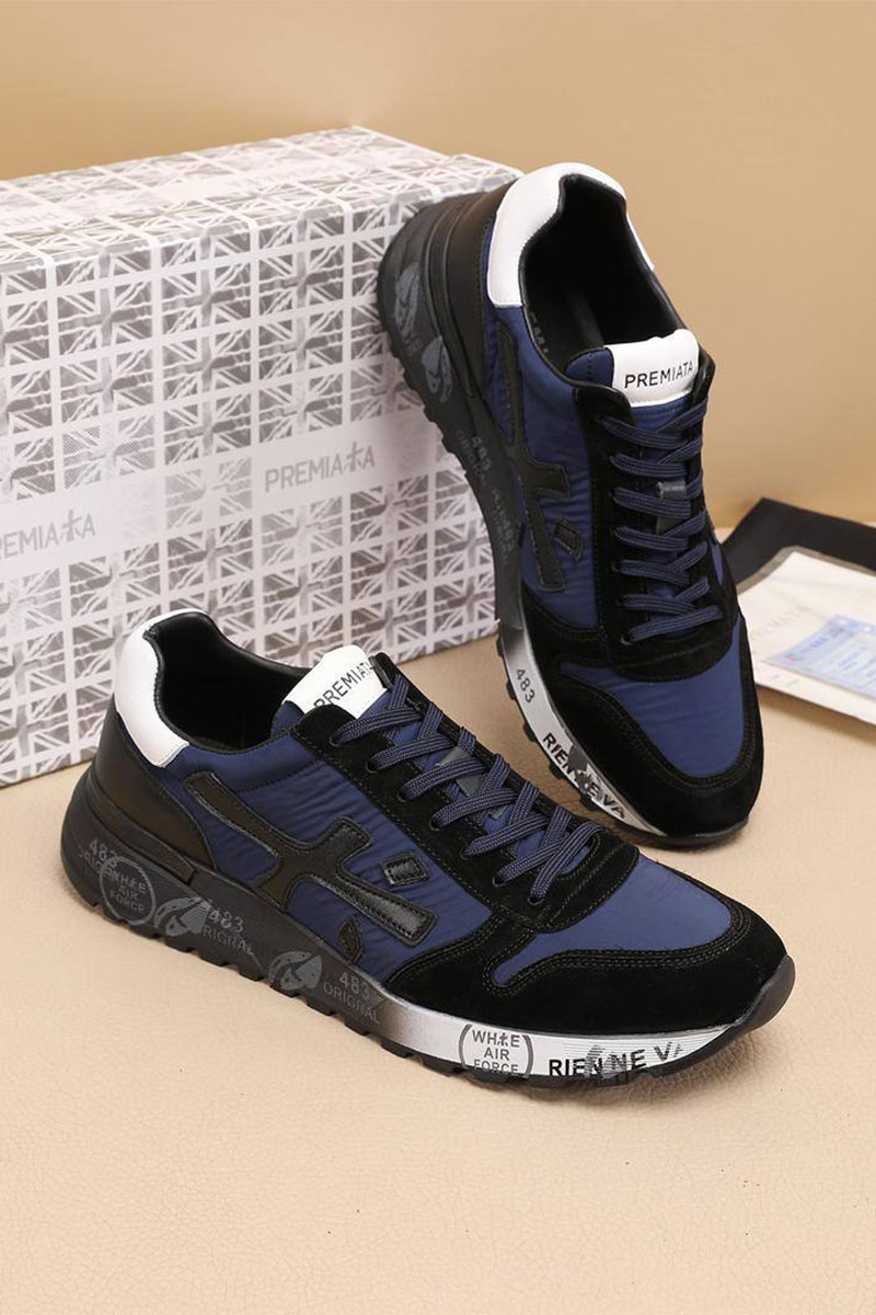 Premiata Комбинированные кроссовки Mick - Navy