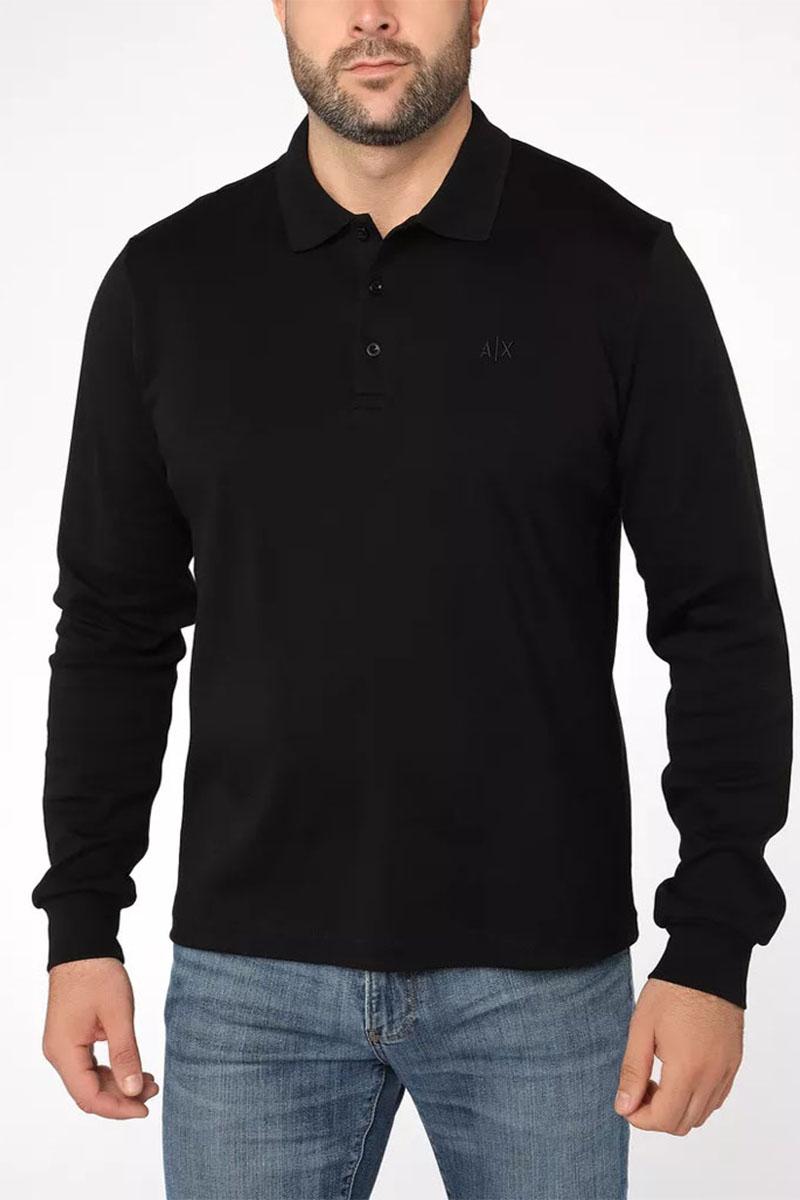 Emporio Armani EA7 Поло с длинным рукавом logo-embroidered