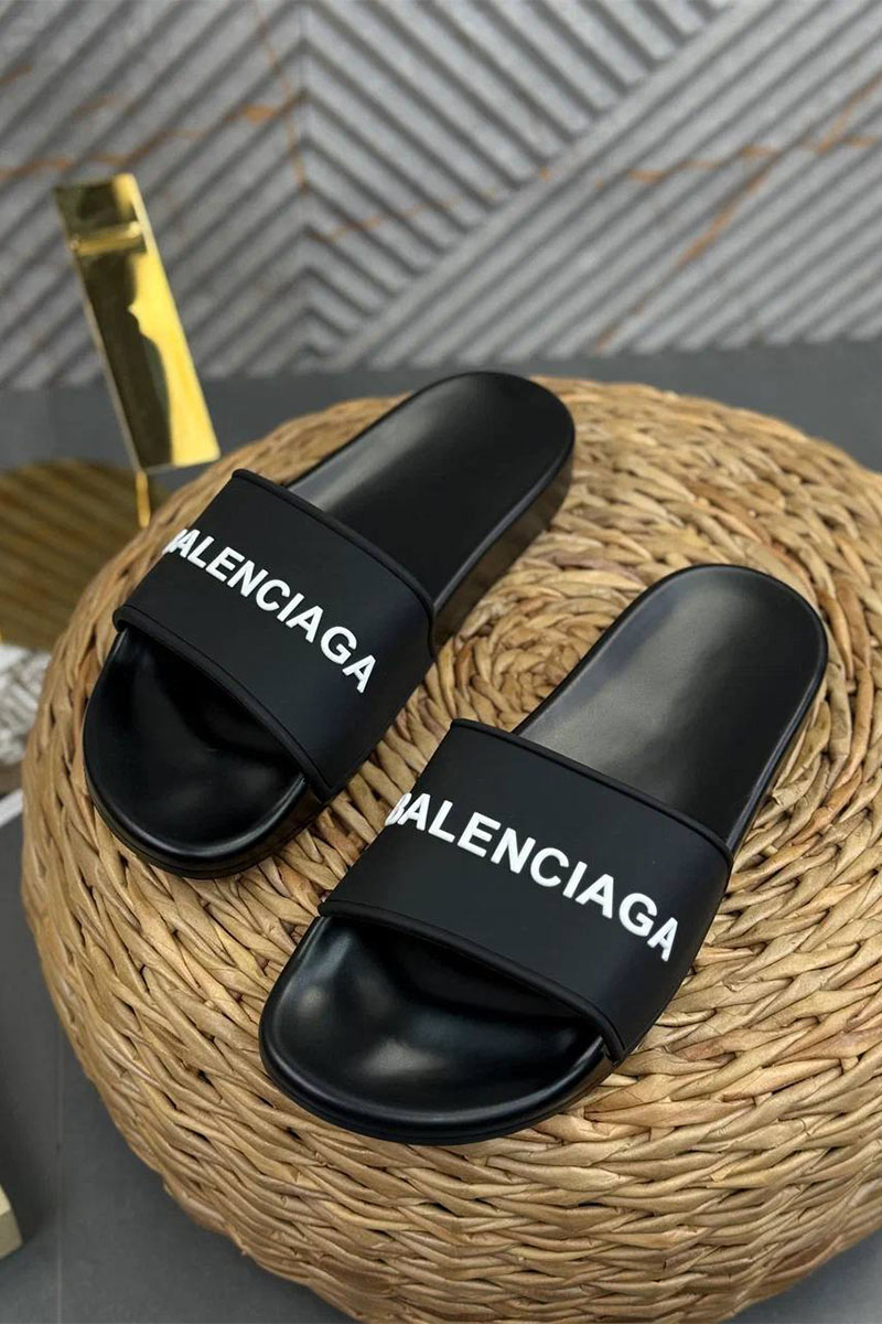 Balenciaga Мужские шлёпанцы embossed-logo