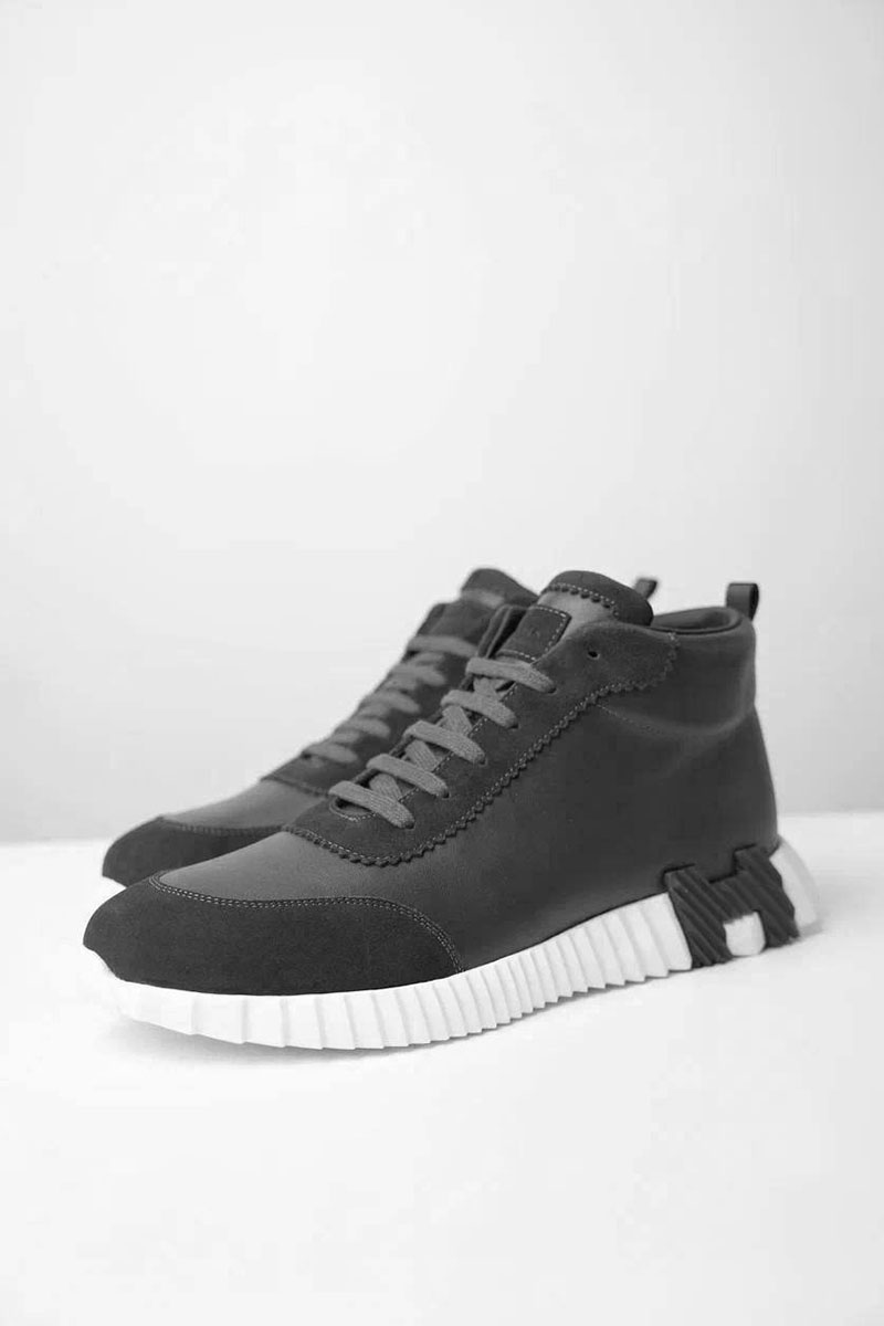 Hermes Кроссовки с мехом Bouncing high-top - Grey