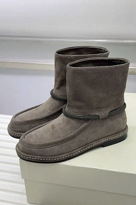 Женские замшевые сапоги premium - Beige