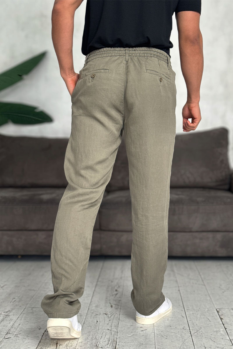 Loro Piana Мужские брюки цвета хаки 