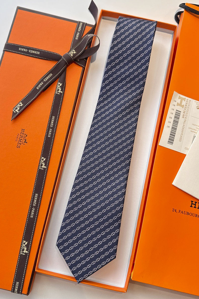 Hermes Галстук Jetez l'Ancre premium - Navy