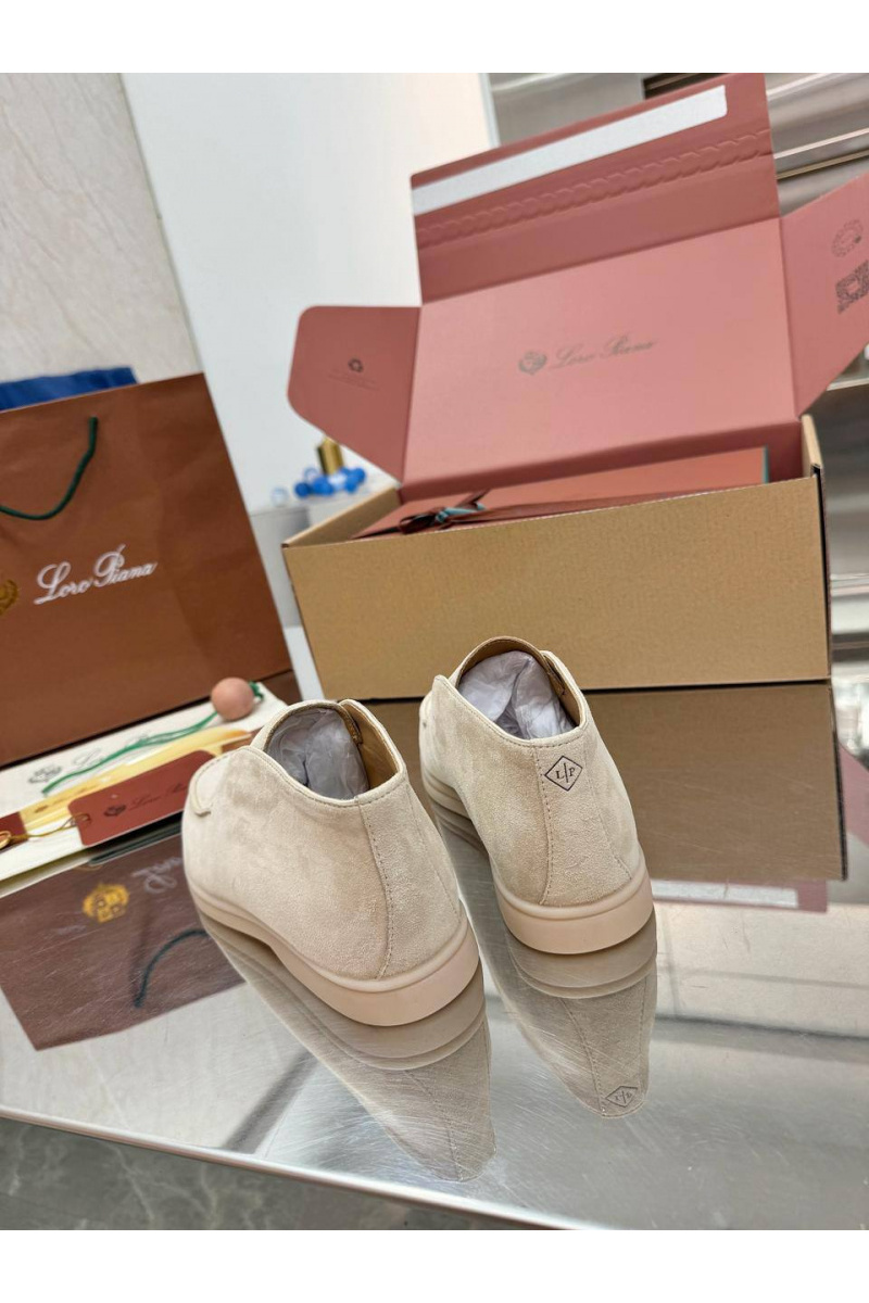 Loro Piana Женские замшевые лоферы premium - Beige