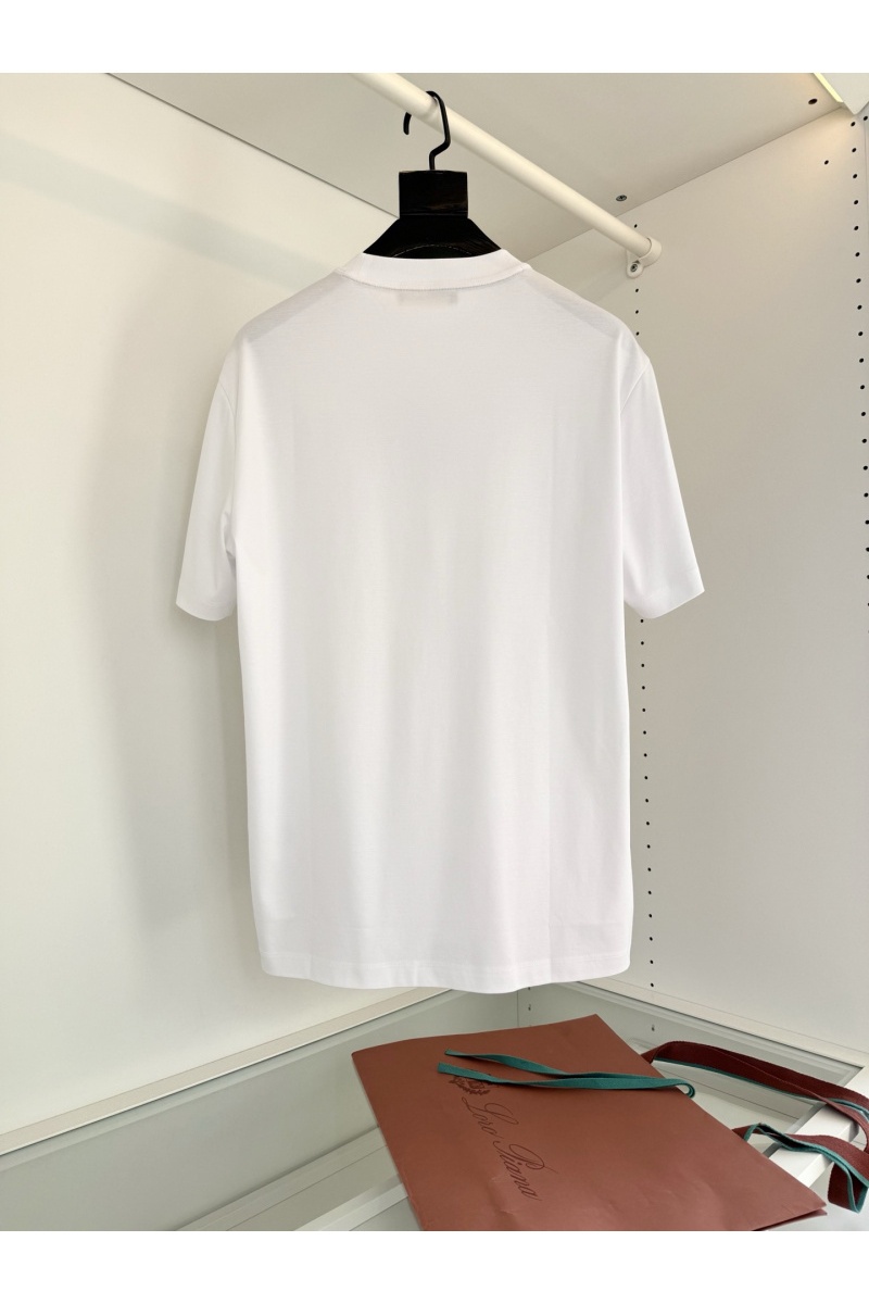 Loro Piana Мужская белая футболка premium
