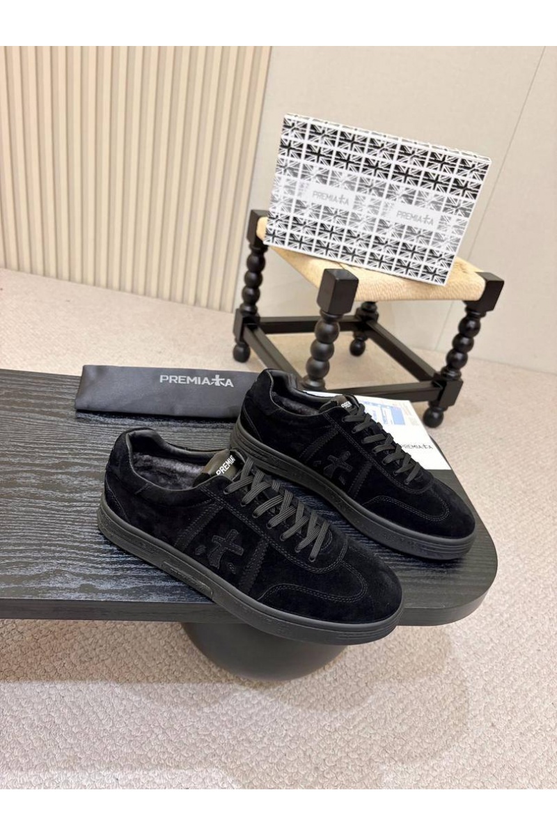 Premiata Замшевые кроссовки с мехом Bonnie