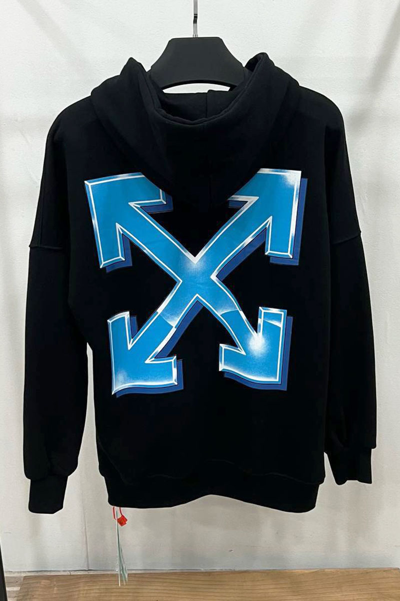 Off-White Чёрное худи Metal Arrow logo-print