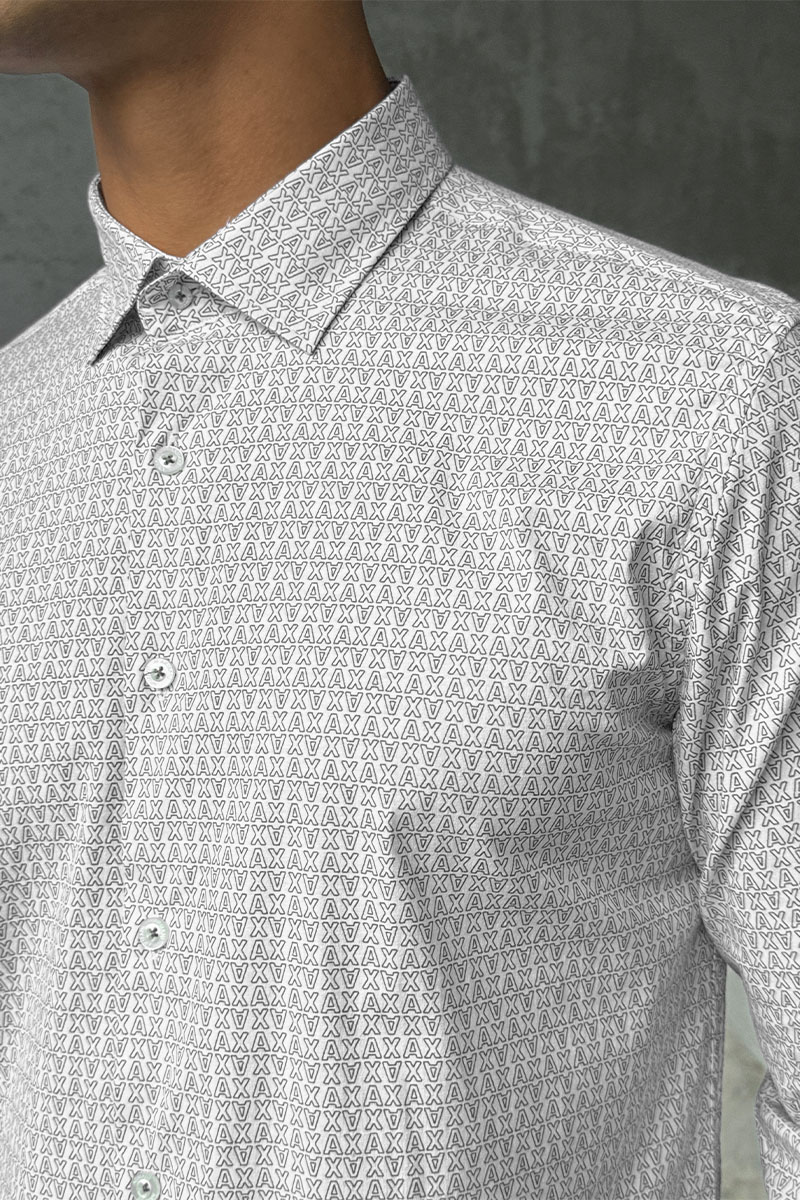 Emporio Armani EA7 Мужская белая рубашка 