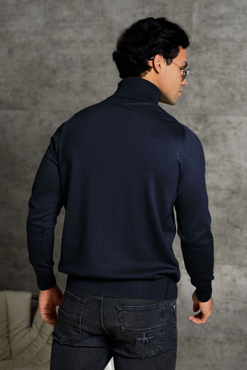 Stone Island Водолазка тёмно-синего цвета compass-patch