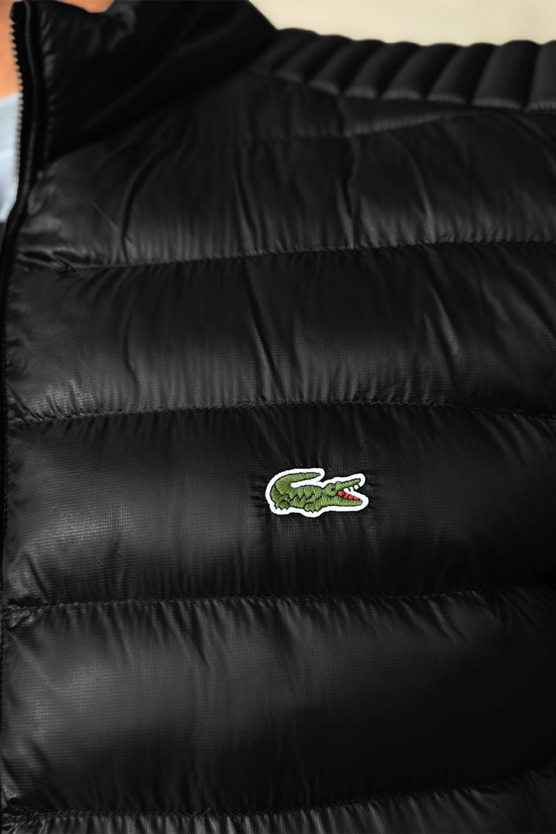 Lacoste Мужская чёрная куртка logo-patch 