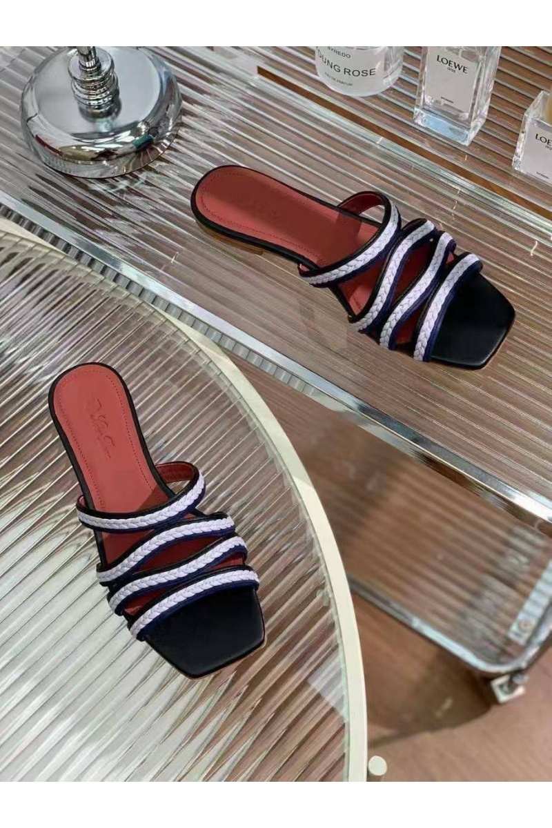 Loro Piana Женские кожаные шлёпанцы Premium